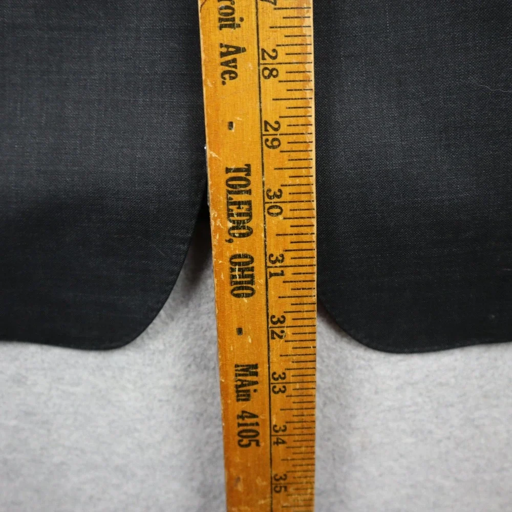 Calvin Klein Blazer Mens 40L Long Wool Charcoal Gray Two Button Suit Jacket Coat
